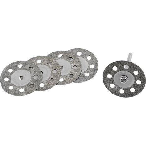 10Pcs Dremel Diamond Discs, Dremel Disc, 30mm 8 Hole Diamond Cutting Discs, Diamond Discs with 2 Mandrels, Mini Cutting Discs for Rotary Tools (1/5)