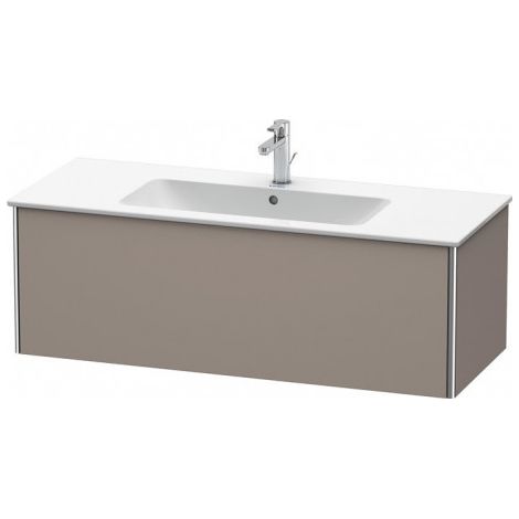 Duravit XSquare Vanity unit à suspension murale 121,0 x 47,8 cm, 1 tiroir, pour lavabo ME by Starck 233612, Couleur (avant/corps): Décor basalte mat - XS407404343