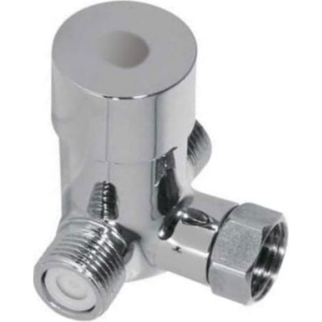 Mélangeur Eau Chaude Eau Froide - Acier Inoxydable - Clapet Anti-Retour - Entrée Sortie 1/2 Pouces - 6 x 5,5 x 6,5 cm - 1 Pièce (1/3)