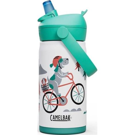 CamelBak Thrive Flip Straw Kids Uso diario 400 ml Acero inoxidable Turquesa, Blanco