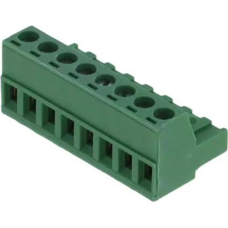 Connecteur bornier au chariot pas de 5,00 Femelle 8 Voies Vert