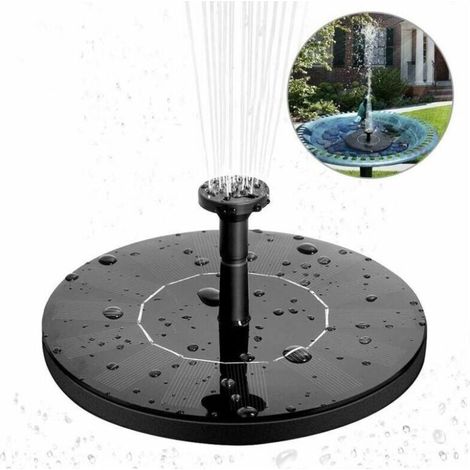 Fontana solare, fontana galleggiante solare monocristallina, pompa per fontana solare facile da usare, adatta per giardino, patio, laghetti per uccelli e piscine. (1/4)