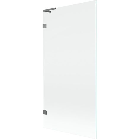 Mexen Lunar L mampara de baño de 1 ala 90 x 150 cm, transparente, metal de cañón - 897L-090-000-95-00 (1/5)