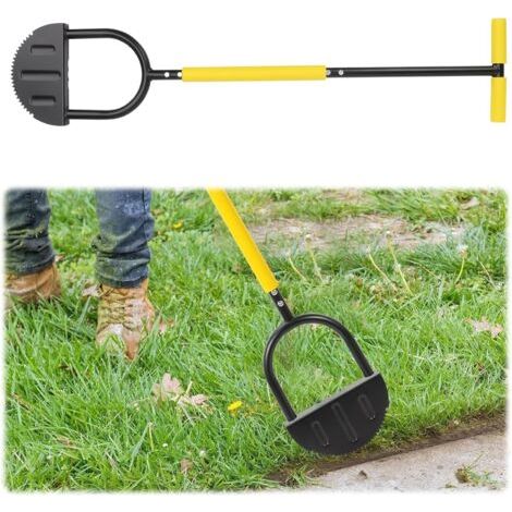 Coupe-Bordures Manuels, 38 inches Coupe-Bordure de Pelouse Demi-Lune, Outil de Bordure de Pelouse en Acier Massif avec Poignée en T, pour Pelouse, Trottoir, Cour, Paysage (Type T) (1/5)