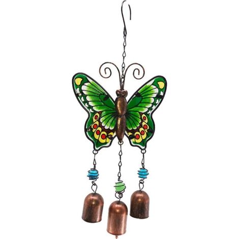 Carillon à vent suspendu motif papillon, décoration intérieure et extérieure (1/4)