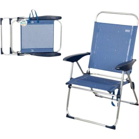 Sedia Pieghevole Aktive Azzurro 65 x 60 x 38 cm
