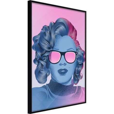 Affiche Murale Encadrée "Pop Culture Icon" 30 x 42 cm Noir