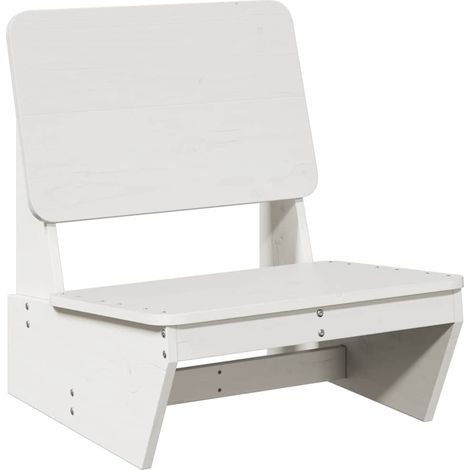 Maison Exclusive - Silla de jardín madera maciza de pino blanco 6