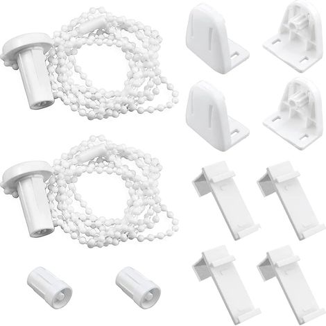 LaBlanc - 2er Set Zubehör für Rollos (17 mm/PVC/ohne Bohren) Befestigung für Rollo für Fenster, Rollo, Rollo etc