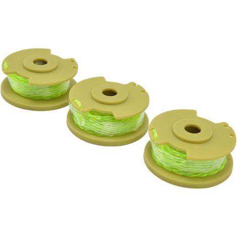 Carrete de hilo para desbrozadora, juego de repuesto de 3 piezas compatible con piezas para desbrozadoras Ryobi, 0,08 pulgadas de diámetro, 18 V, 24 V, 40 V. (1/5)