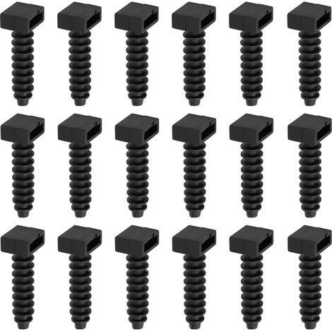 Lot de 100 Supports de Vis de Maçonnerie pour Serre câbles Tampons de Fixation en Nylon à Encliqueter dans le Mur Compatibles avec des Serre câbles jusqu'à 9 mm Parfait pour le Bricolage (1/5)
