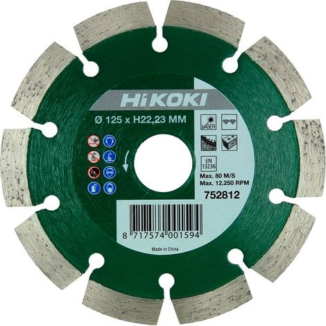 Disco da taglio diamantato Ø 125 x 22,2 x 10 mm HIKOKI (1/2)