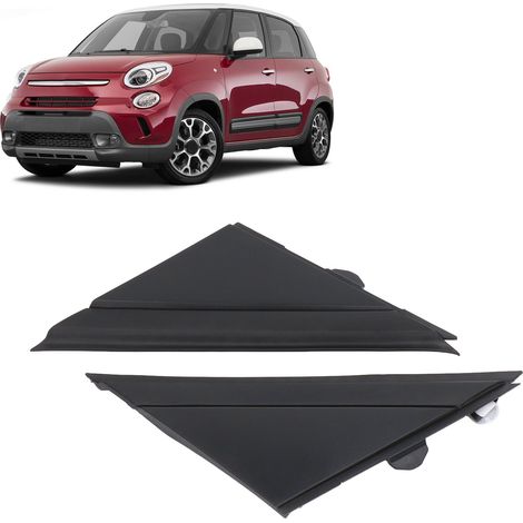 Coque de rétroviseur extérieur gauche/droite noir pour FIAT 500 2012-2017, accessoire de décoration et remplacement. (1/5)