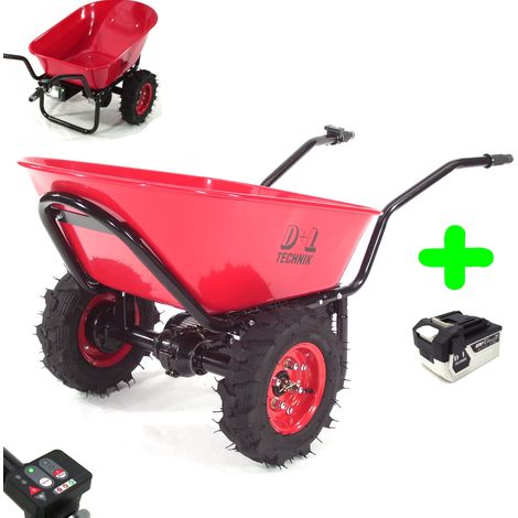 Elektrische Schubkarre 260kg 2-Rad Motorschubkarre Li-Ion Akku 18,5V Schubkarre Elektro Dumper 55964