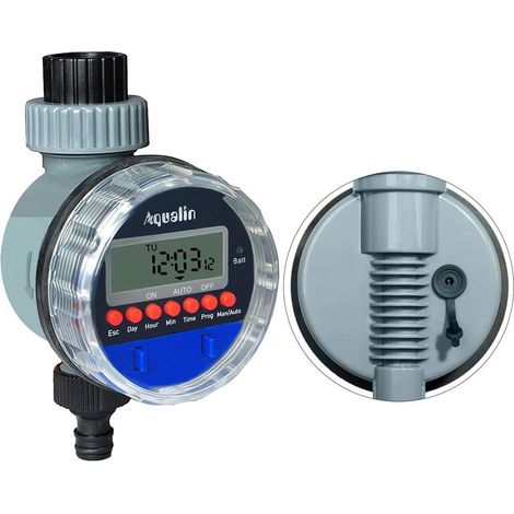 Arrosage Minuterie Contrôleur d'irrigation Marche sans Pression, Vanne à Bille Minuteries d'arrosage, Compatible avec capteur de Pluie (1/5)