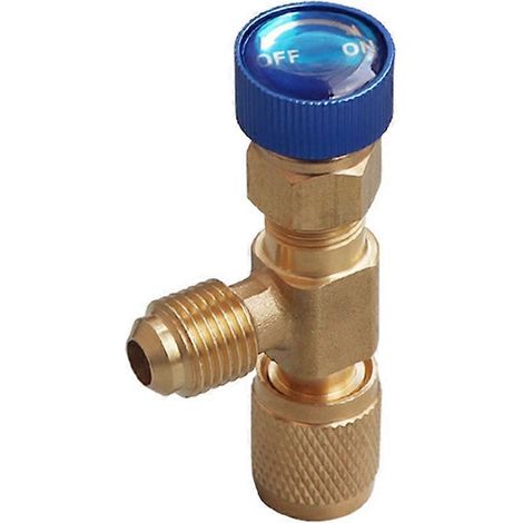 Valve de climatisation R22/R410, joint de remplissage 1/4 pouce, valve de réfrigérant, réparation de climatisation et fluorure (1/5)