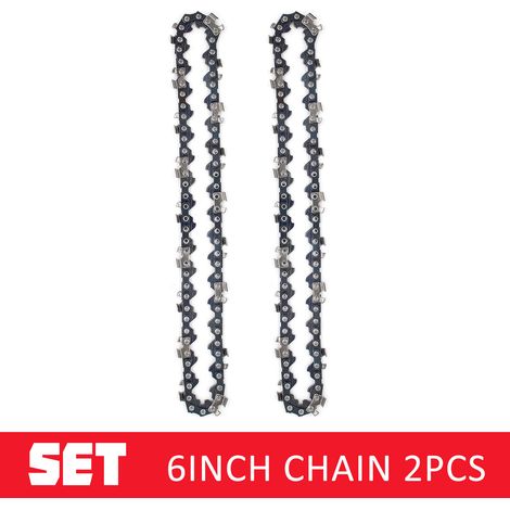 Chaine de Tronconneuse 6 Pouces 2pcs Chaine Carbure pour Tronconneuse 45 cm (6 pouces)