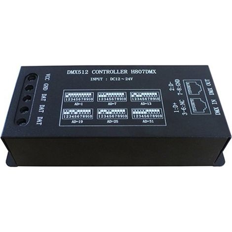DMX512 H807DMX decoder with multicolor LED strip light source controller