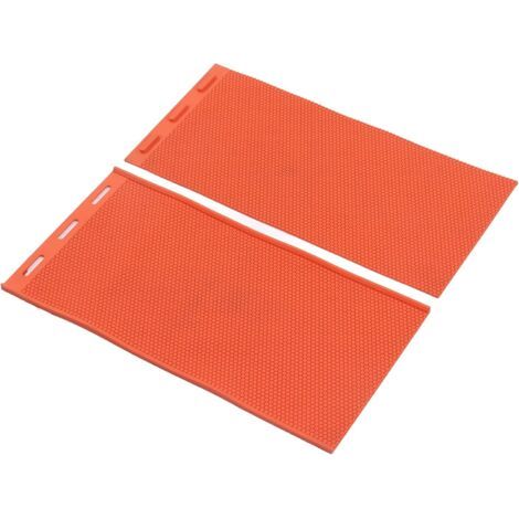 royaluxe-2 Pièces Cire d'abeille Presse Feuille Moule Cire d'abeille Presse Feuille Moule Fondation Pliable Silicone Cire d'abeille Moule pour Apiculture Orange (1/5)