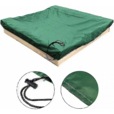 Bâche de bac à sable avec cordon de serrage, bâche carrée anti-poussière pour bac à sable de plage, bâche imperméable pour piscine à sable