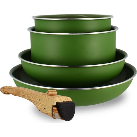 Batterie de cuisine 5 pièces en aluminium recyclé, COLORAMA
