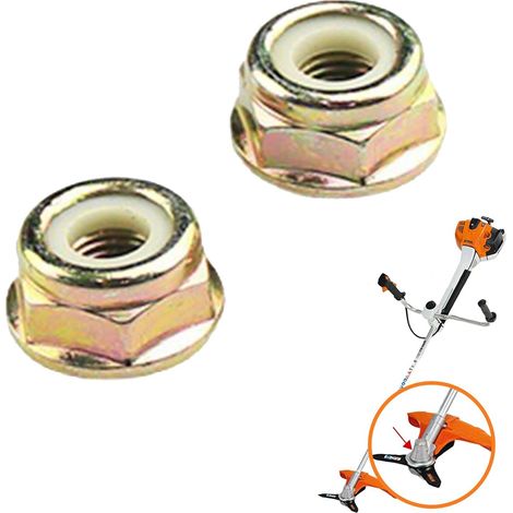 Lot de 2 Écrous M10 Compatibles Débroussailleuses, Trimmer Stimer et Outils de Jardinage Installation Facile, Matériaux Résistants (1/5)