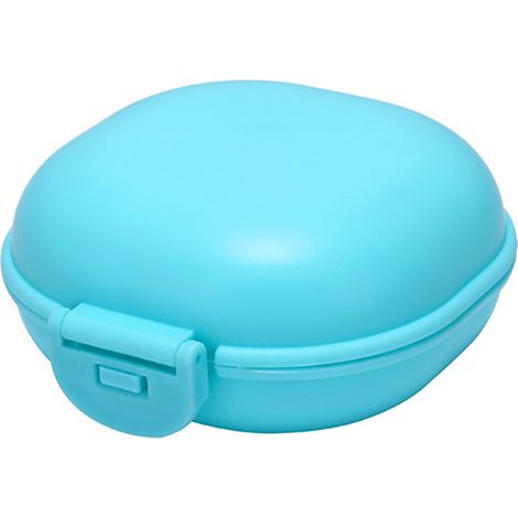 Étui à savon étanche portable avec couvercle à clip en PP pour voyage, maison, hôtel, dortoir - Bleu (1/5)