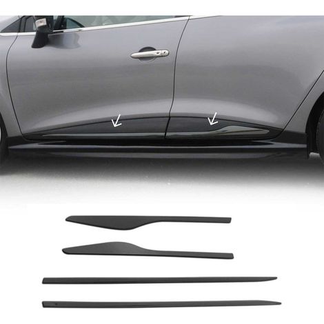 Garniture Baguette de porte latérale pour Renault Clio 2012-2019 inox Foncé 4Pcs