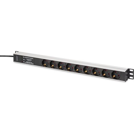 Multiprise 9 Prises Filtre réseau et Protection Contre Les surtensions Montage Vertical dans Une Armoire réseau ou Serveur 230 V CA 50/60 Hz 16 A 3600 W (1/5)