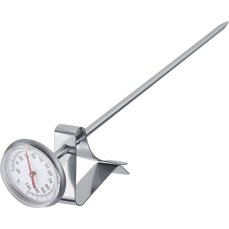 Milchthermometer aus Edelstahl -10110℃, leicht zu reinigendes Zubehör zum Kaffeeaufschäumen (1/5)
