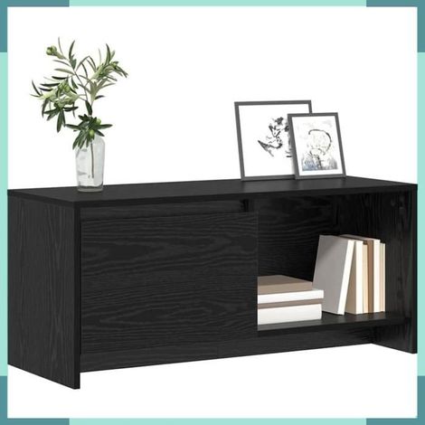 875233 Ensemble meuble TV Chêne noir 90 x 35 x 40 cm Bois d'ingénierie (1/5)