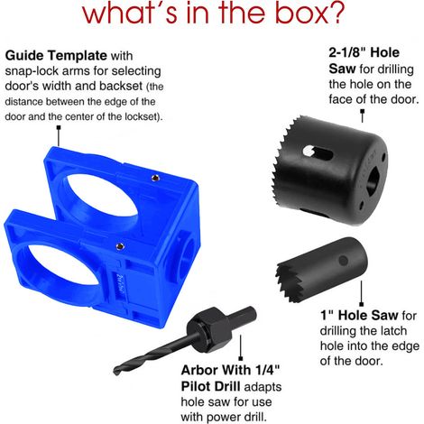 Kit complet pour serrure à billes – Gabarit de perçage et mortaisage – Solution tout‑en‑un pour porte en bois (1/5)