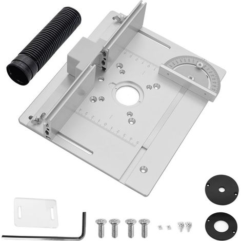 Table Défonceuse Plaque Aluminium Set, Table Fraisage Insert Avec Support de Torsion Coudé, Défonceuse Plaque, Defonceuse A Bois Accessoire pour Fraisage Rainurage Finition (1/5)