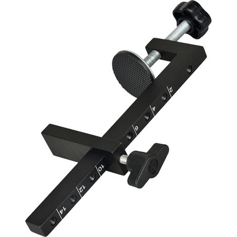 Serre-joint en G robuste pour le travail du bois, réglable de 10 à 140 mm, pour la fixation, la découpe et le perçage. (1/5)