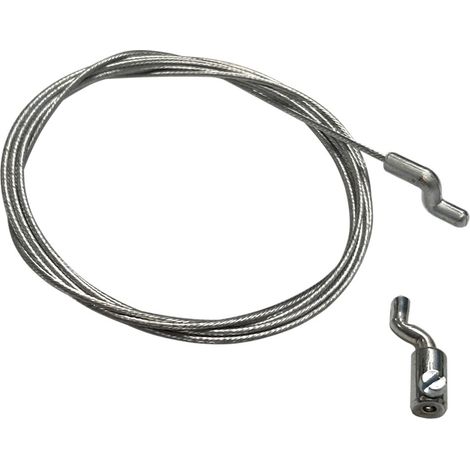 Cyclingcolors – Câble souple acier galvanisé 1900mm – Accessoire pour débroussailleuse – Serre-câble Z S pour manette gaz – Tête en S