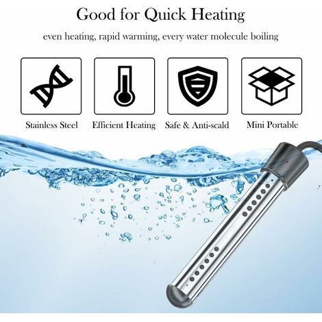 Chauffe-eau submersible électrique 3000w piscine chauffage rapide tige de chauffage intelligent (1/3)