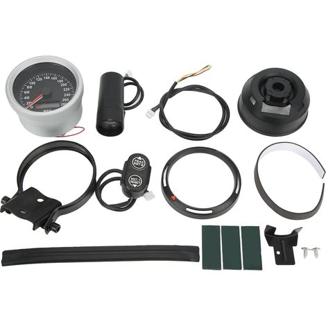 Compteur de vitesse/odomètre GPS universel, étanche jusqu'à 280 MPH, adapté aux voitures, bateaux et motos 12V. (1/5)