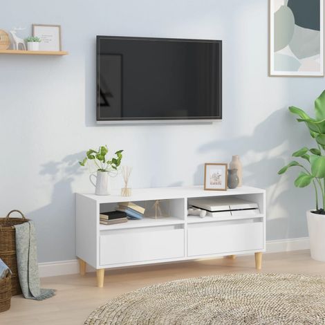 TV-Schrank Weiß 100x34,5x44,5 cm Holzwerkstoff