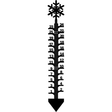 24 medidores de nieve de metal hechos a mano para Navidad, vacaciones, lluvia y decoración exterior (copo de nieve) (1/5)