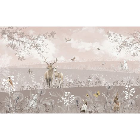 Papier peint panoramique Enfants - Cerf - 260 cm x 162 cm (1/2)