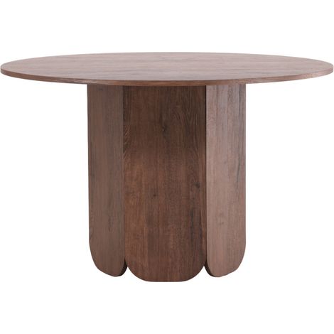 Table à Manger Ronde "Tekla" 120cm Marron