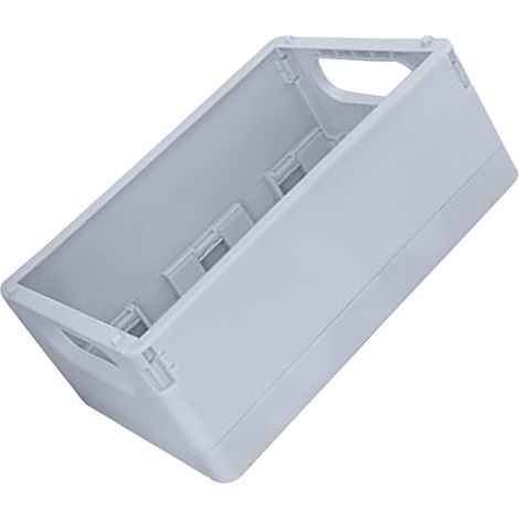 Boîte de rangement bureau en plastique empilable pliable bac organisateur pour snacks jouets fournitures scrapbooking bleu lac 15x10x5.5cm (1/5)