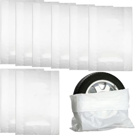 Lot de 8 sacs pour pneus, housses de roue de secours, poches pour pneus, 40 x 30 cm, imperméables à la poussière, résistants aux déchirures et stables pour camping-cars, camions, voitures de (1/5)