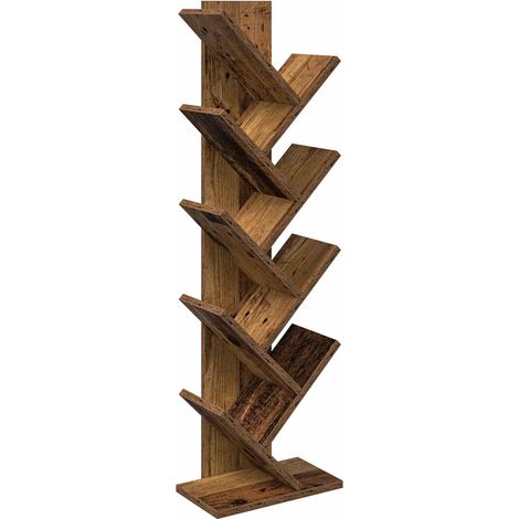 Étagère en arbre 6 niveaux 30 x 18 x 100 cm Bois d'ingénierie vidaXL