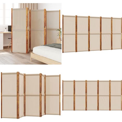 Cloison de séparation 5 panneaux taupe 350x180 cm - Cloison De Séparation - Écran De Confidentialité - Pare-vue - Cloison Pliable - Mobilier Intérieur - Home & Living (1/5)