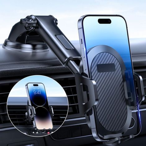 1 support téléphone voiture universel, rétractable avec ventouse ajustable pour tableau de bord et pare-brise, compatible 4-7 pouces, pour iPhone Samsung Xiaomi