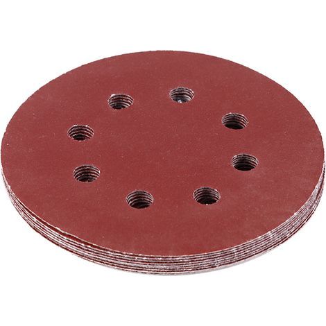 125 mm red polishing disc, 8-hole sandpaper (150 grit) (1/3)