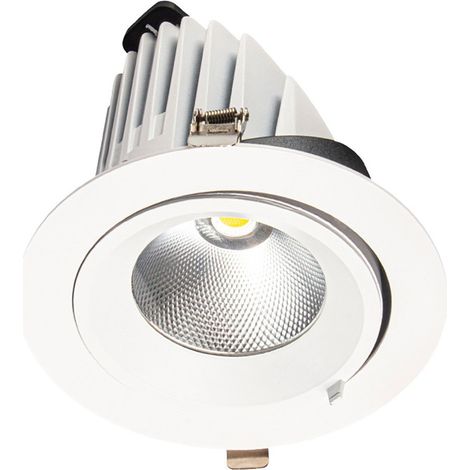 Spot LED escargot COB 30W PRO encastrable orientable CCT 3 couleurs Garantie 5 ans (1/5)