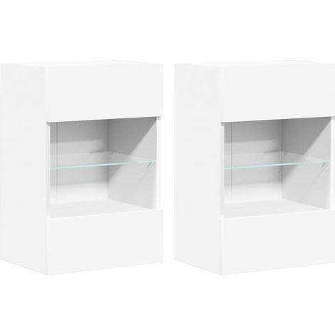Maison Exclusive - Wandschränke mit LED-Leuchten für TV 2 Stk. We