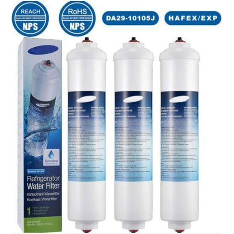 Paquete de 3 filtros de agua originales DA29-10105J - Accesorios para frigoríficos/congeladores de las marcas AEG, Bosch, Samsung, Electrolux, Siemens y otras. (1/4)